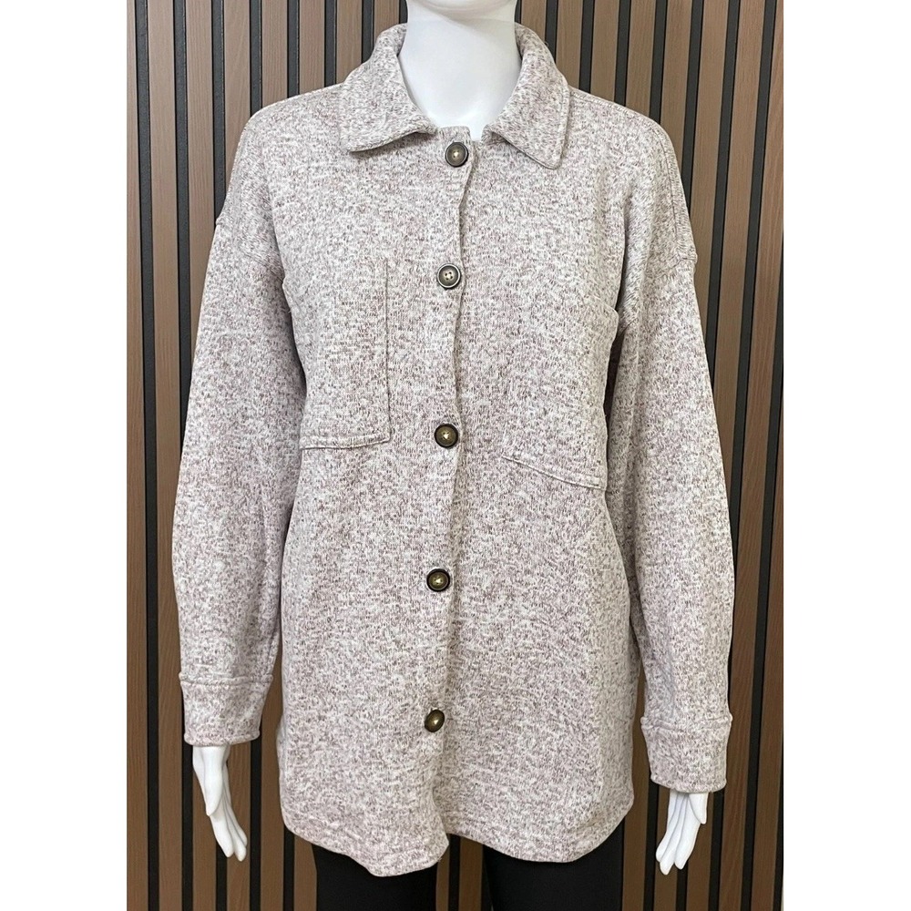 Madewell Mwl Resourced Women's XS Heather Gray Jacket  Shacket‎ Sweater Fleece